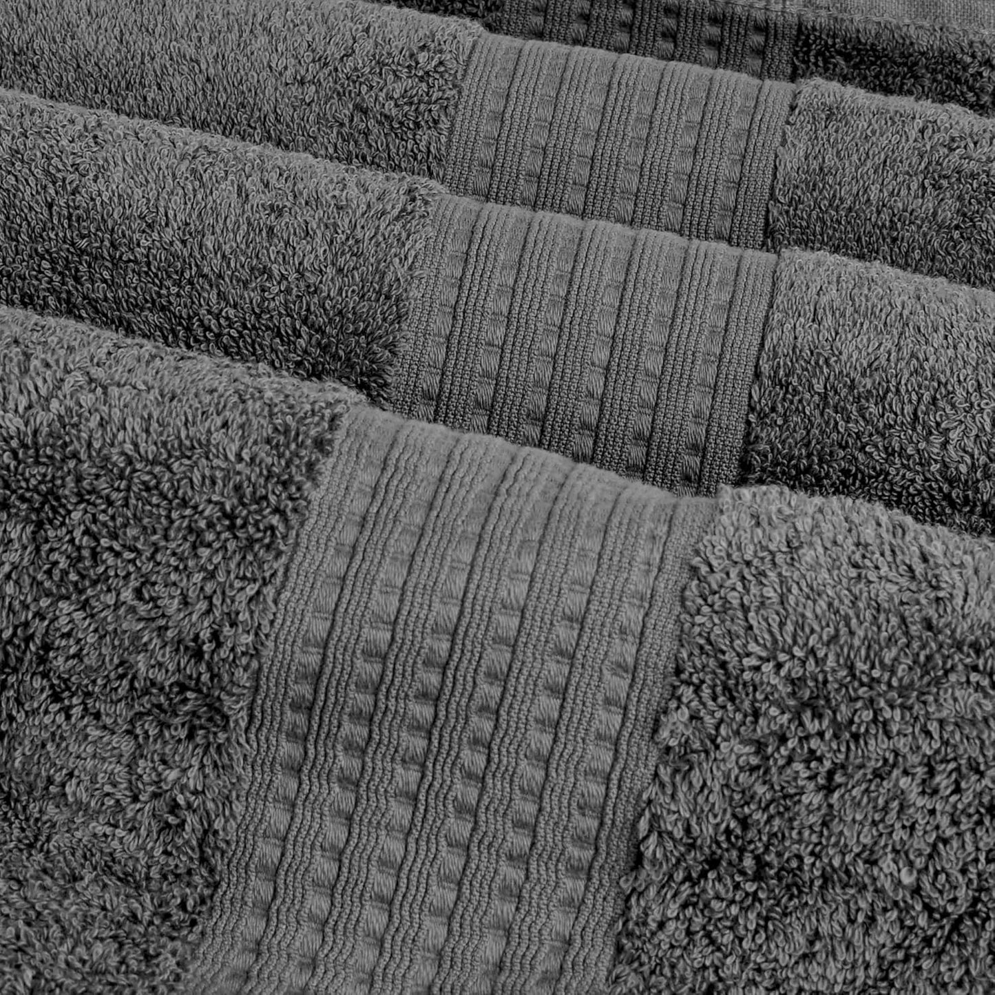 Pack of 4 XL Bath Towels 30 X 60 Inches, Extra Large, 100% Cotton, Heavy Weight, Absorbent & Soft, Perfect for Bathroom, Dark Grey