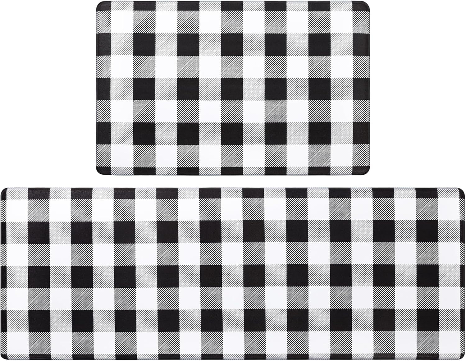 anti Fatigue Kitchen Mat Set of 2, Farmhouse Kitchen Rugs Non Skid Washable, Cushioned Kitchen Mats for Floor, Waterproof Memory Foam Kitchen Floor Mats, Standing Desk Mat Kitchen Runner Carpet